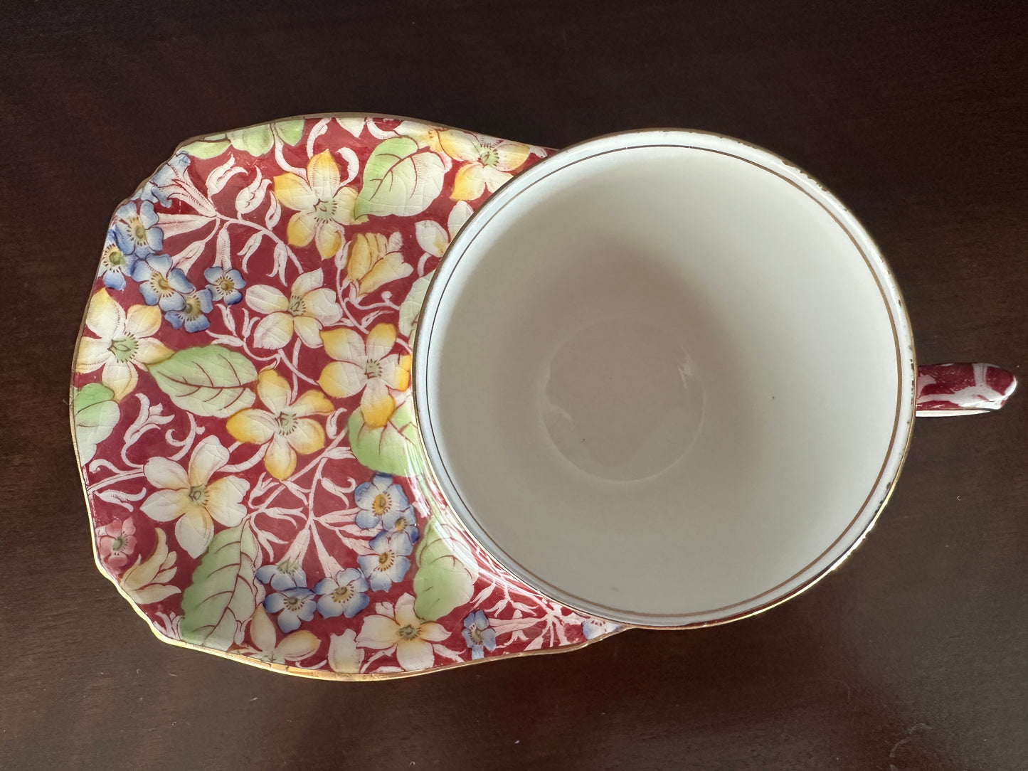 Royal Winton Grimwades "Spring Glory" Chintz Tennis/Snack Set