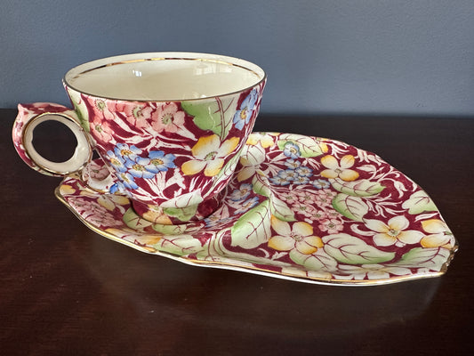 Royal Winton Grimwades "Spring Glory" Chintz Tennis/Snack Set