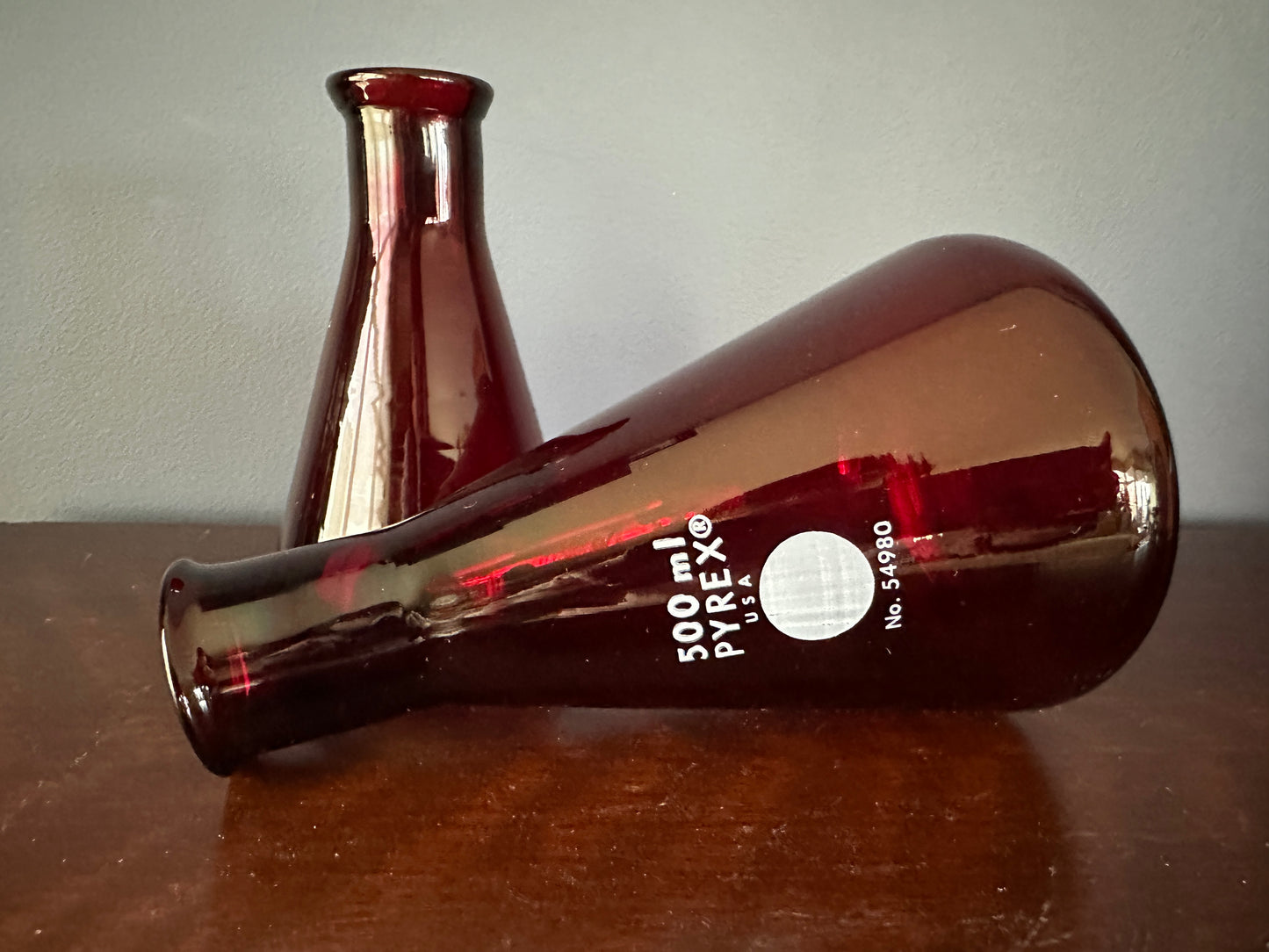 Ruby Red Laboratory Flasks