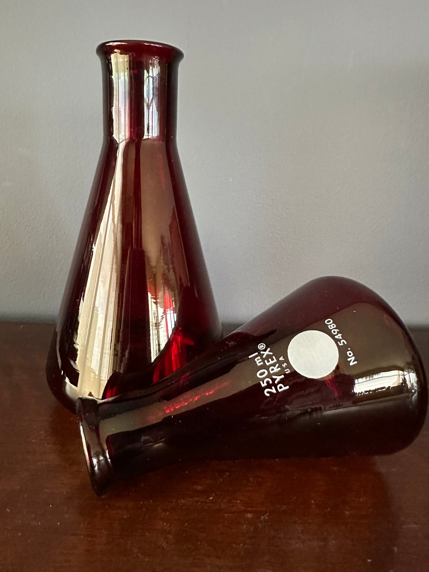 Ruby Red Laboratory Flasks