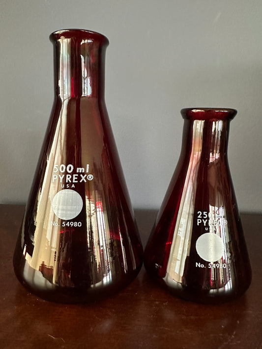 Ruby Red Laboratory Flasks