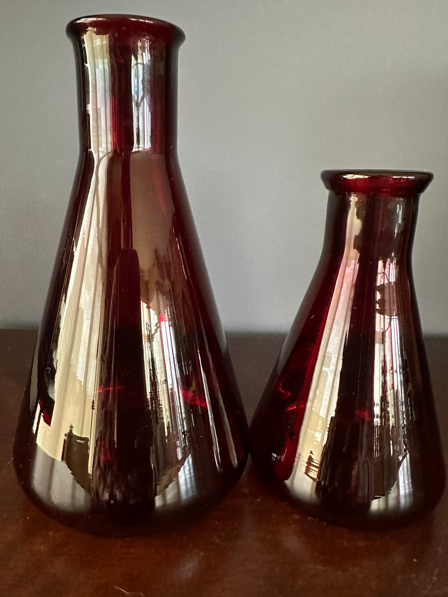 Ruby Red Laboratory Flasks