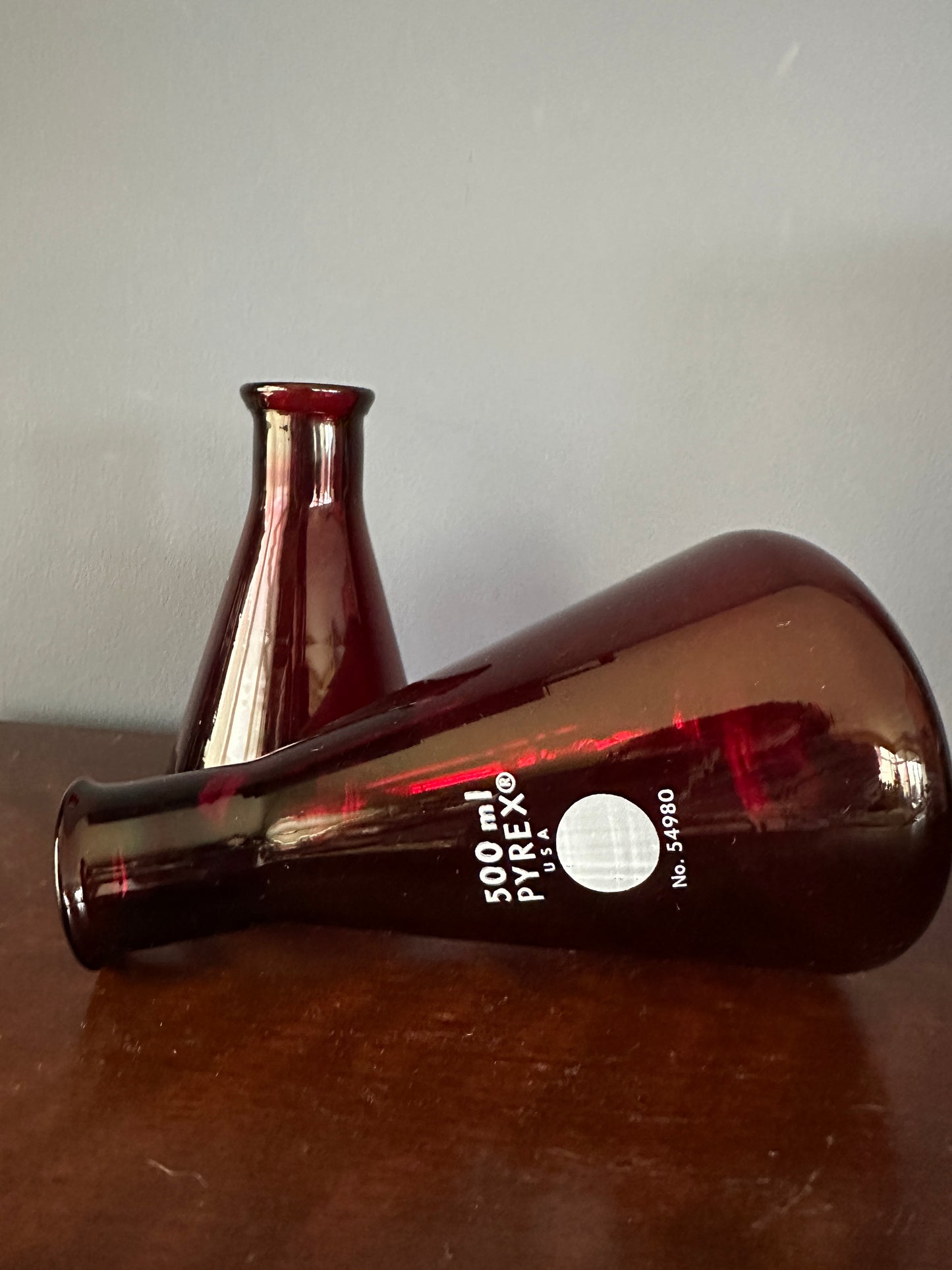 Ruby Red Laboratory Flasks