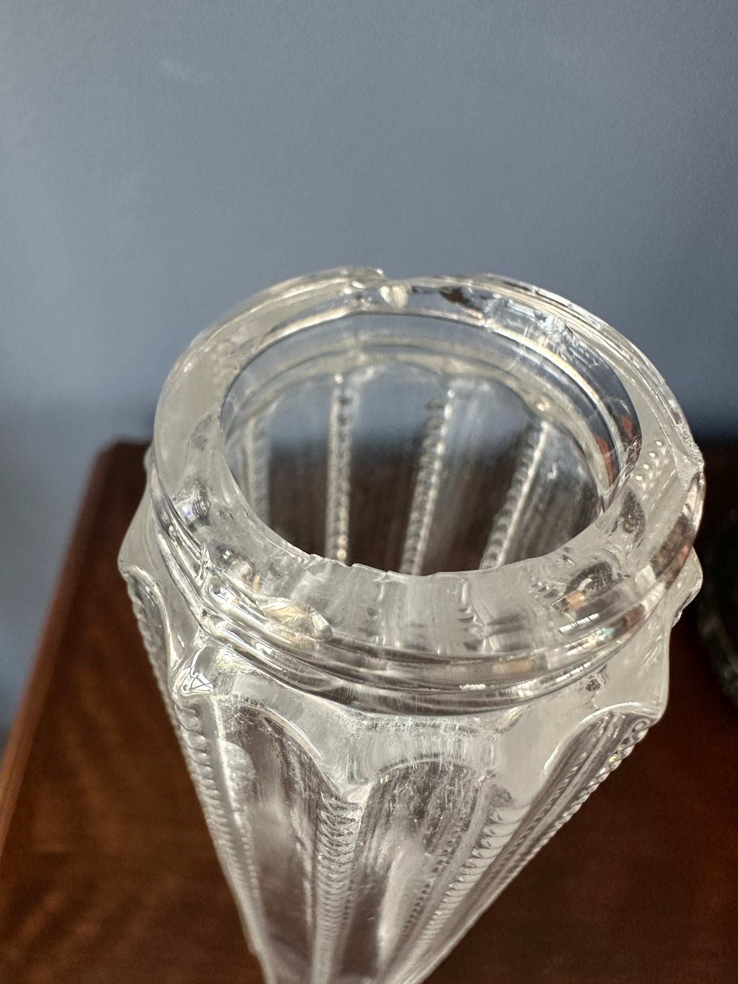 Silver Topped Glass Dresser/Vanity Jars