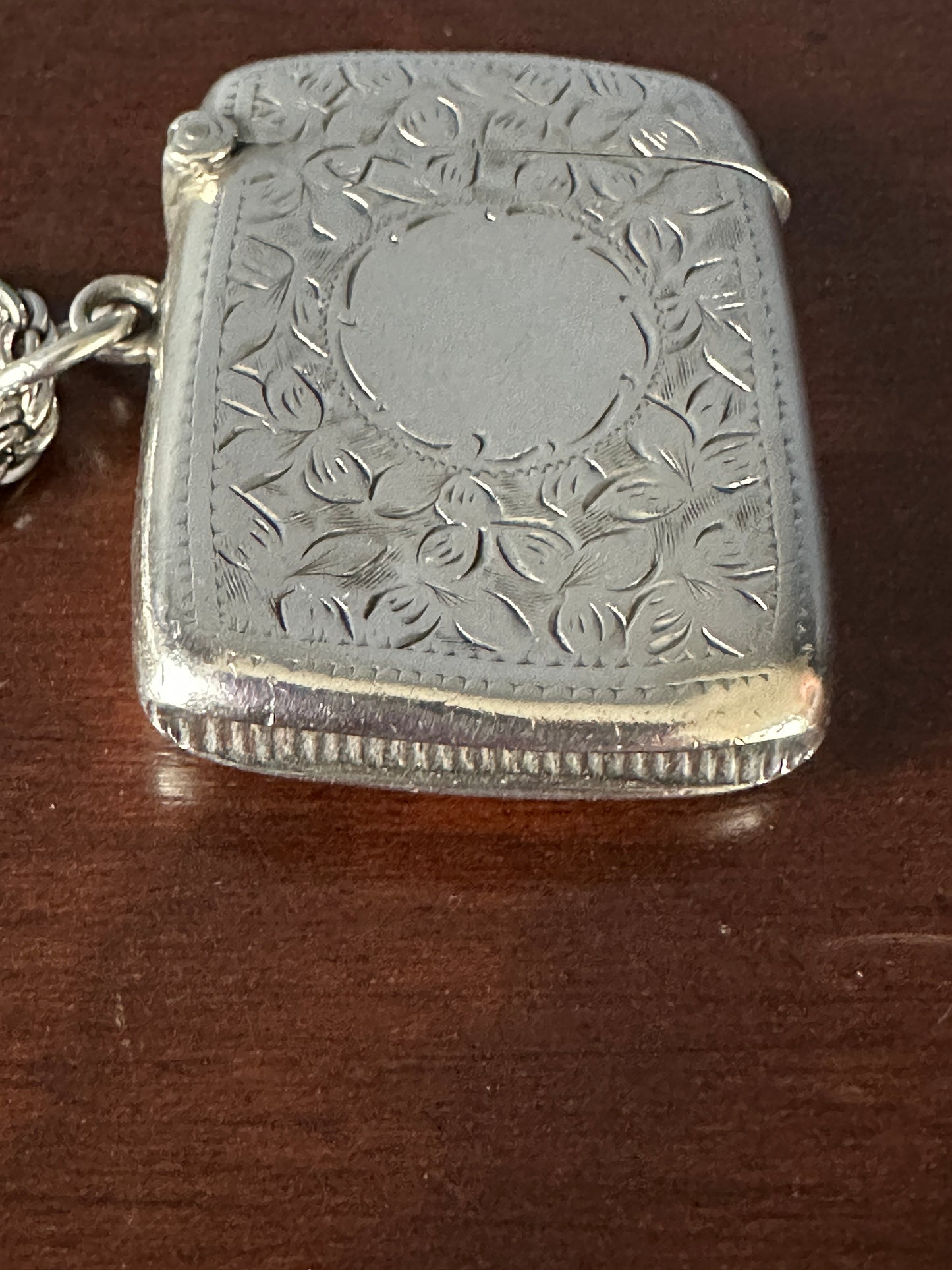 Edwardian Sterling Silver Match Safe / Vesta Case