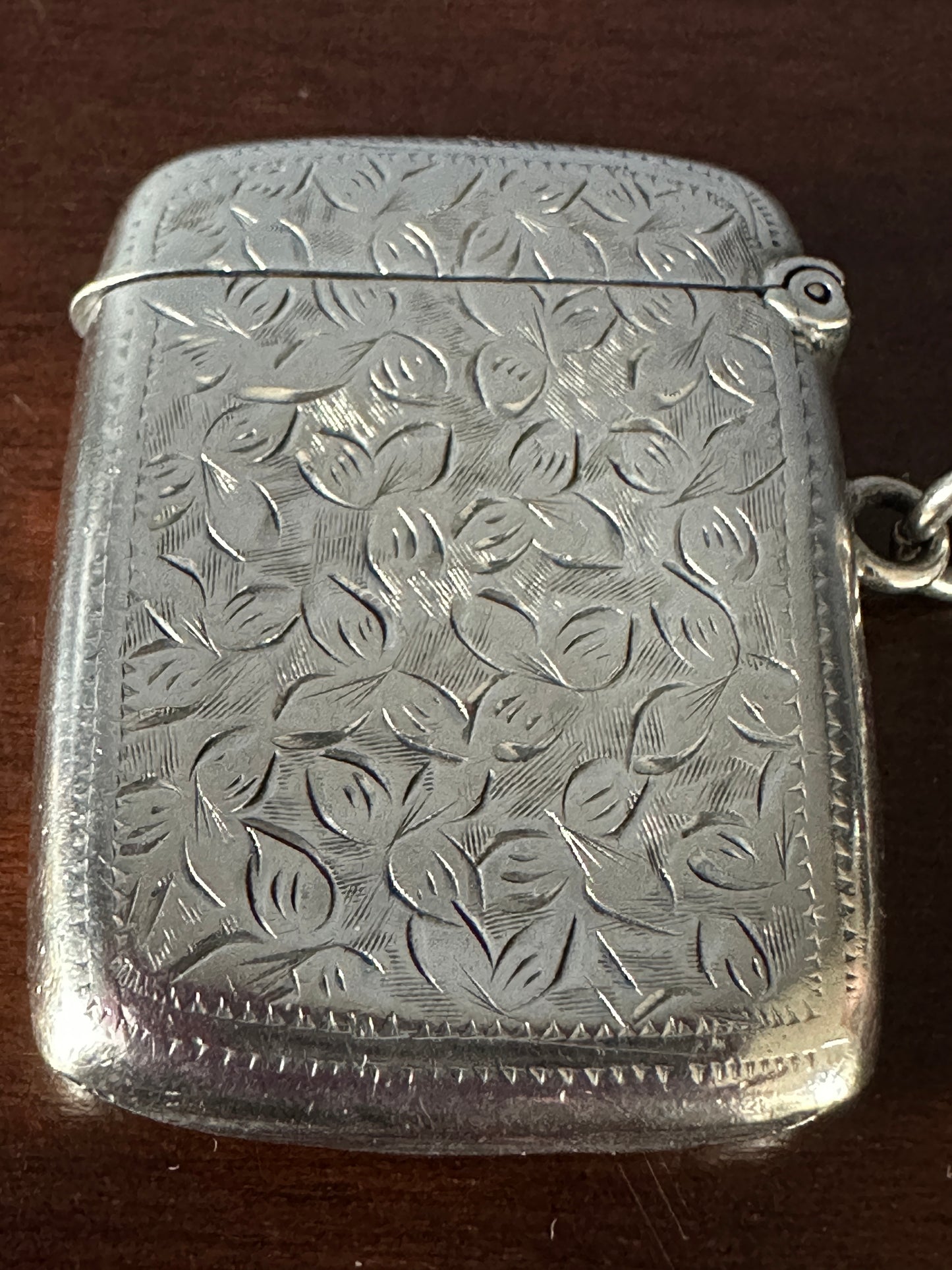 Edwardian Sterling Silver Match Safe / Vesta Case