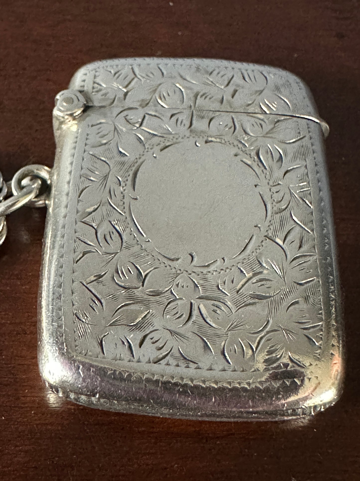 Edwardian Sterling Silver Match Safe / Vesta Case