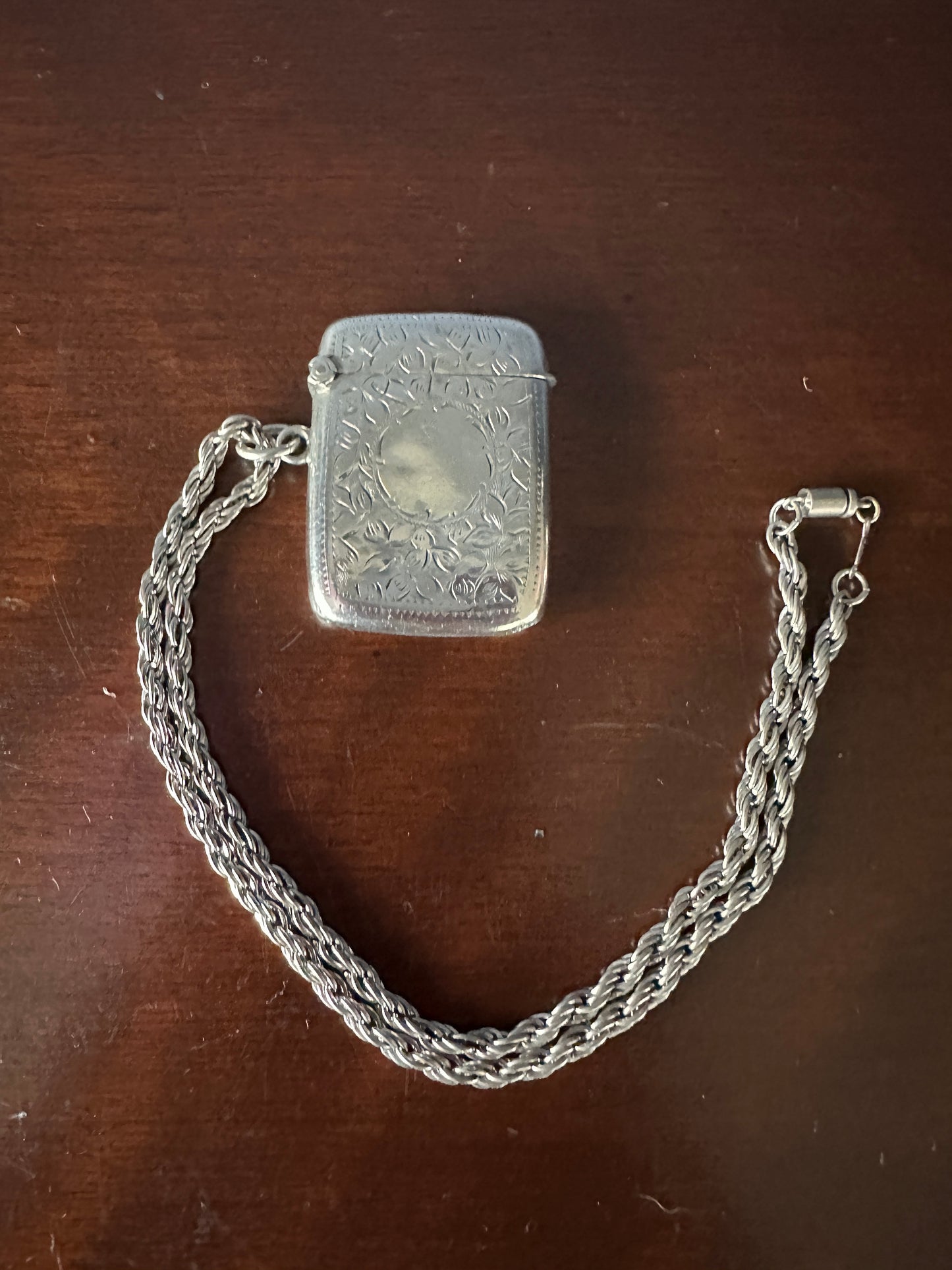 Edwardian Sterling Silver Match Safe / Vesta Case