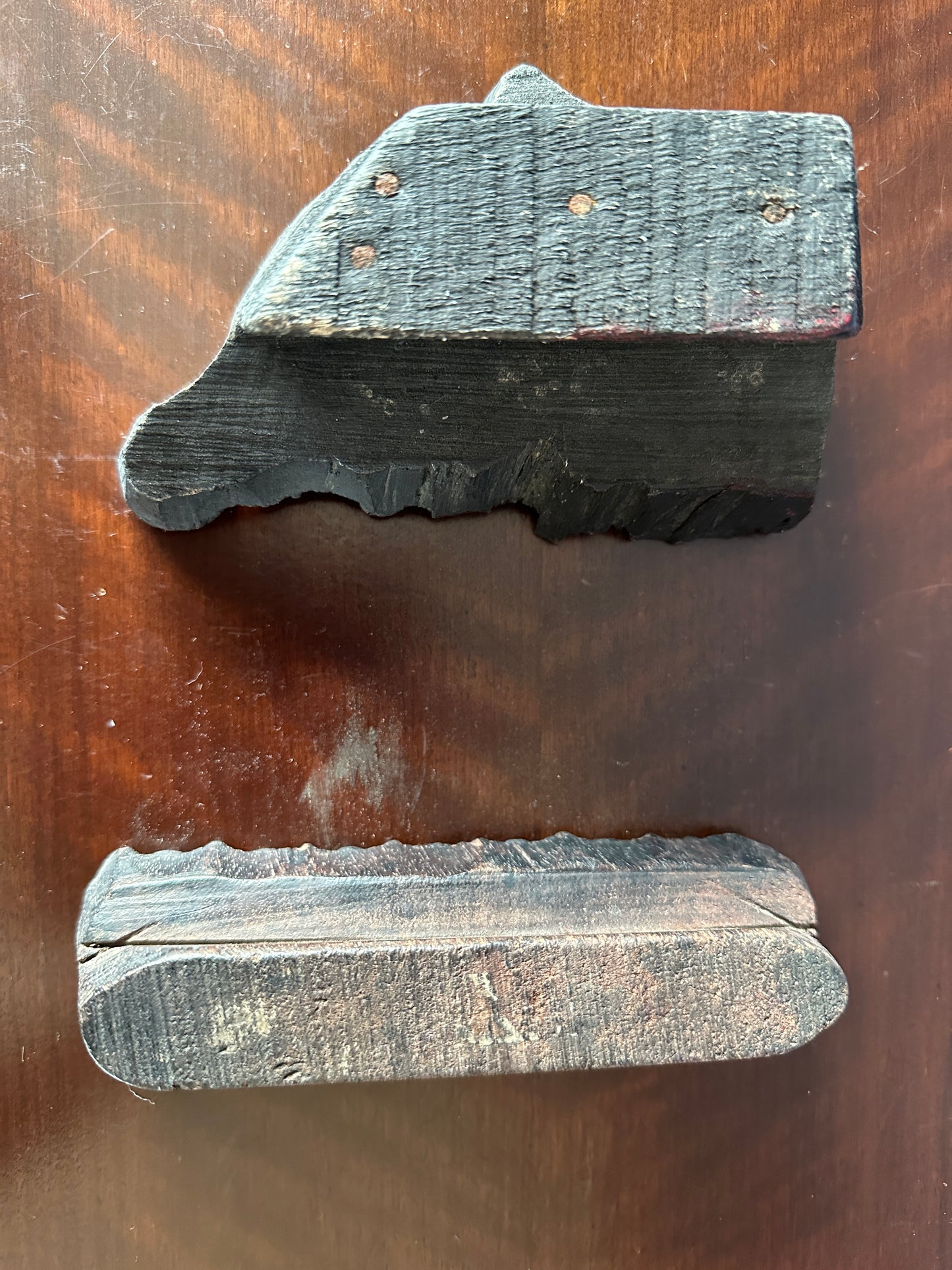 Carved Wooden Wallpaper Stamps / Print Blocks